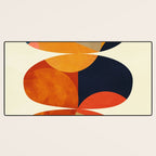 mid century geometric shapes autumn Desk Mat Gallery Image 3