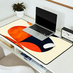 mid century geometric shapes autumn Desk Mat Gallery Image 2