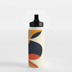 mid century geometric shapes autumn Water Bottle Gallery Image 2