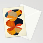 mid century geometric shapes autumn Stationery Card Gallery Image 2