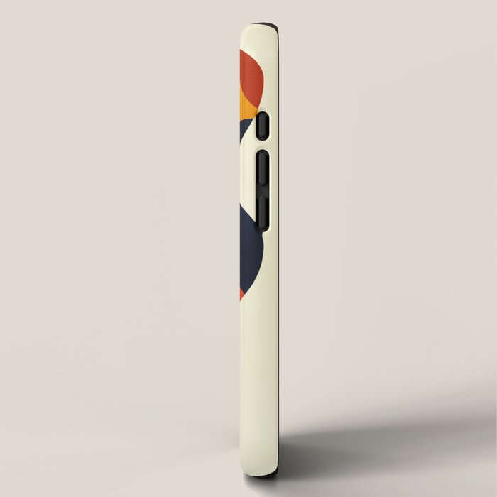 mid century geometric shapes autumn iPhone Case Gallery Image 2