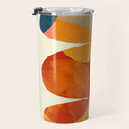 mid century geometric shapes autumn Travel Mug Gallery Image 3