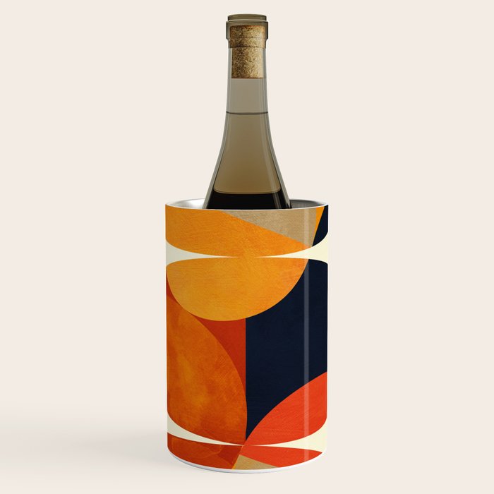 mid century geometric shapes autumn Wine Chiller Gallery Image 1