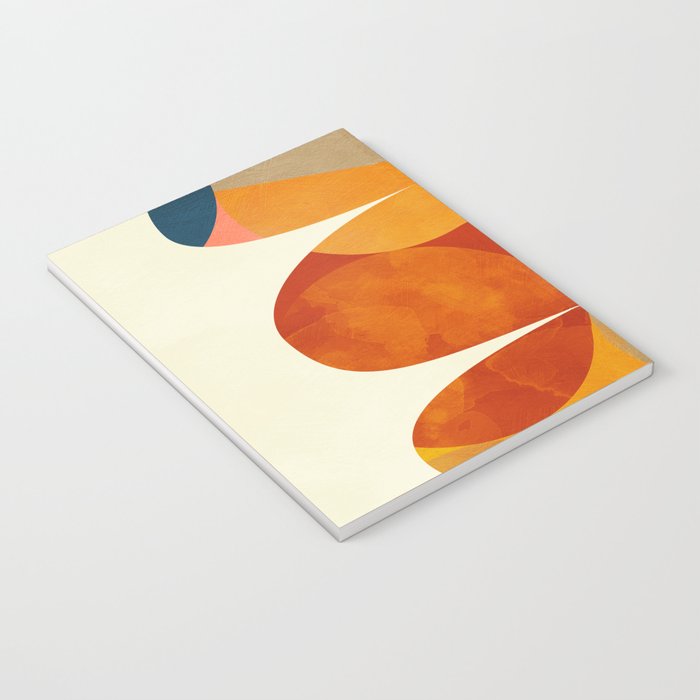 mid century geometric shapes autumn Notebook Gallery Image 3