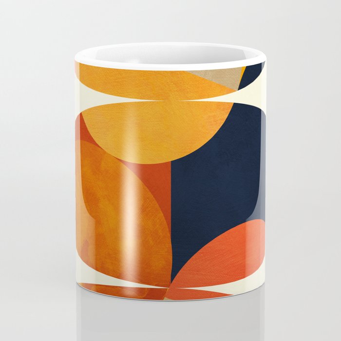mid century geometric shapes autumn Coffee Mug Gallery Image 4