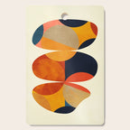 mid century geometric shapes autumn Cutting Board Gallery Image 1