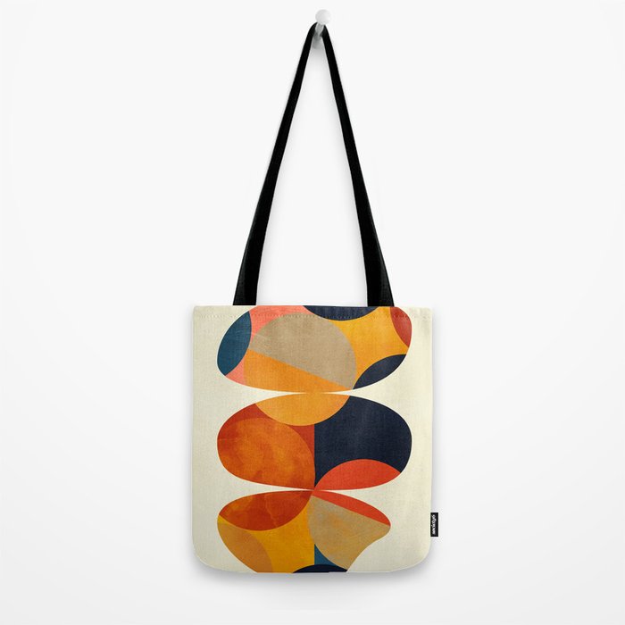 mid century geometric shapes autumn Tote Bag Gallery Image 2