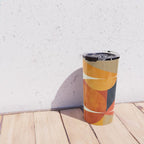 mid century geometric shapes autumn Travel Mug Gallery Image 4