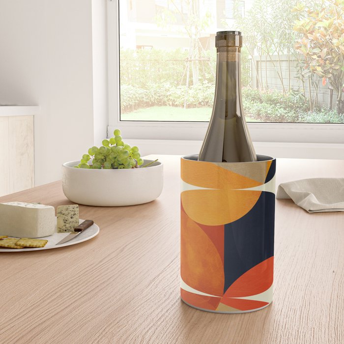 mid century geometric shapes autumn Wine Chiller Gallery Image 4