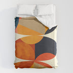 mid century geometric shapes autumn Duvet Cover Gallery Image 6