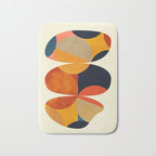 mid century geometric shapes autumn Bath Mat Gallery Image 1