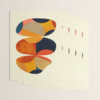 mid century geometric shapes autumn Wrapping Paper Gallery Image 3