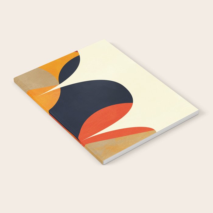 mid century geometric shapes autumn Notebook Gallery Image 2