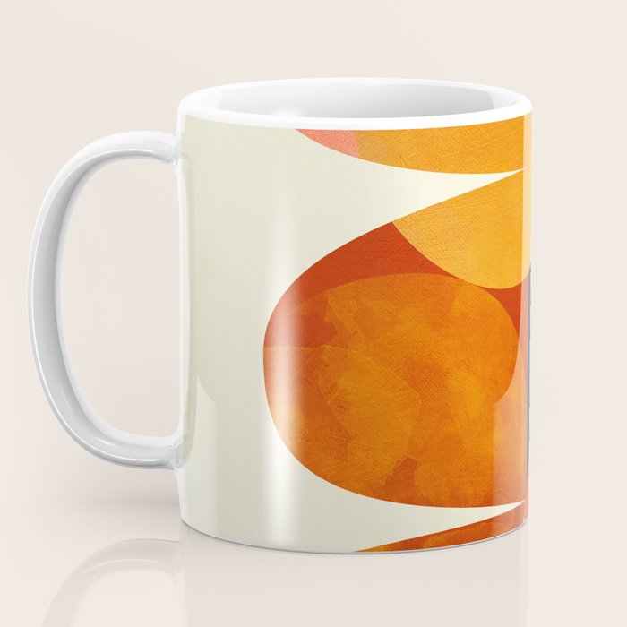 mid century geometric shapes autumn Coffee Mug Gallery Image 3