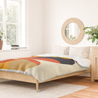 mid century geometric shapes autumn Duvet Cover Gallery Image 2