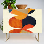 mid century geometric shapes autumn Credenza Gallery Image 1