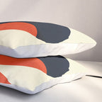 mid century geometric shapes autumn Pillow Sham Gallery Image 3