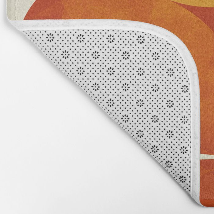 mid century geometric shapes autumn Bath Mat Gallery Image 2