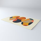 mid century geometric shapes autumn Rug Gallery Image 3