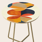 mid century geometric shapes autumn Side Table Gallery Image 2