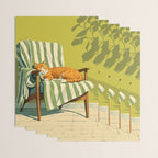Sleeping Ginger Cat Sunshine Wrapping Paper Gallery Image 3