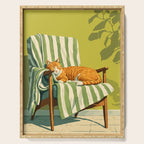Sleeping Ginger Cat Sunshine Serving Tray Gallery Image 1