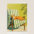 Sleeping Ginger Cat Sunshine Stationery Card Gallery Image 2