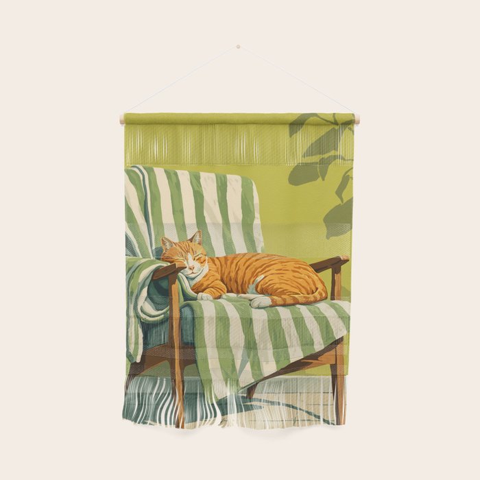 Sleeping Ginger Cat Sunshine Wall Hanging Gallery Image 1