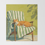 Sleeping Ginger Cat Sunshine Throw Blanket Gallery Image 2