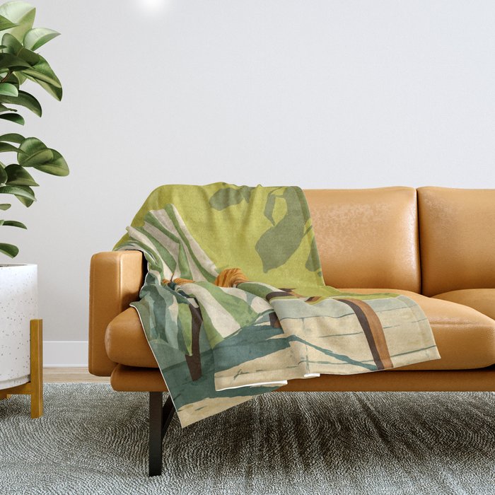 Sleeping Ginger Cat Sunshine Throw Blanket Gallery Image 1