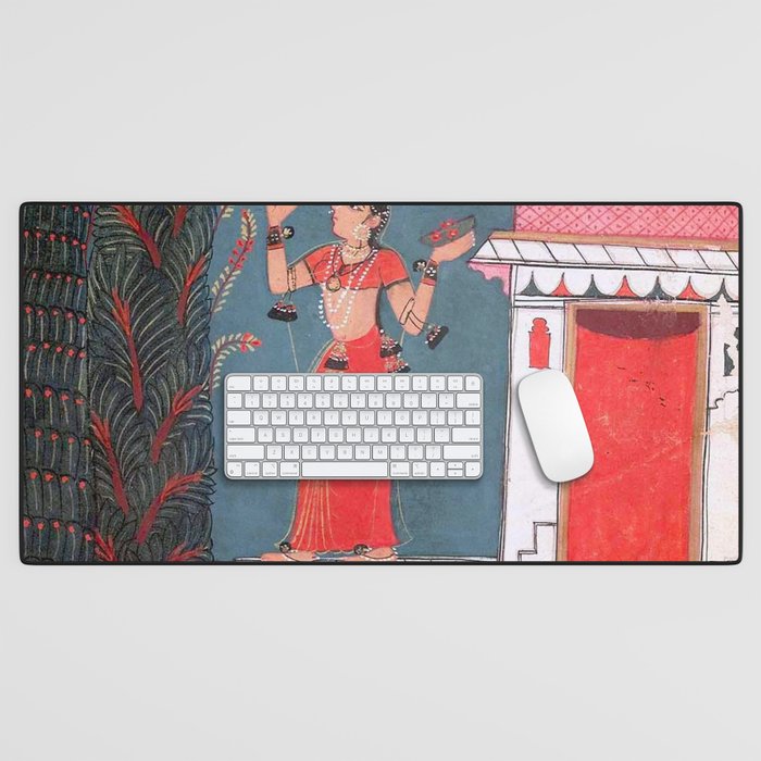 Gauri Ragini Mughal Indian Painting Illustration Desk Mat Gallery Image 1
