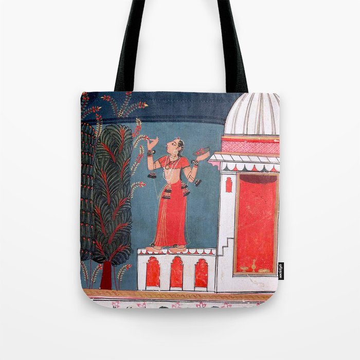 Gauri Ragini Mughal Indian Painting Illustration Tote Bag Gallery Image 1