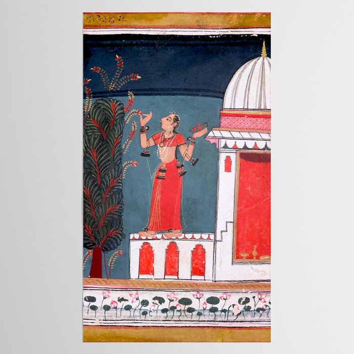 Gauri Ragini Mughal Indian Painting Illustration Tablecloth Gallery Image 2