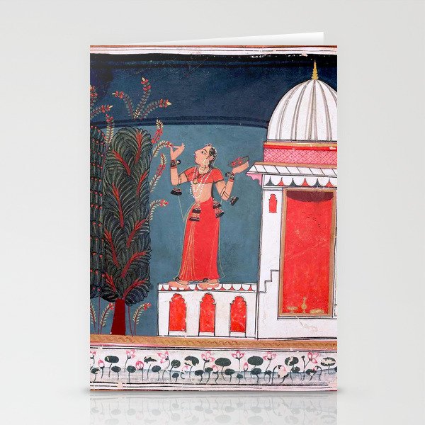Gauri Ragini Mughal Indian Painting Illustration Stationery Card Gallery Image 1