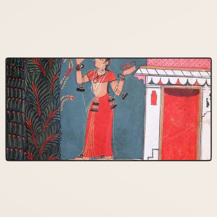Gauri Ragini Mughal Indian Painting Illustration Desk Mat Gallery Image 3