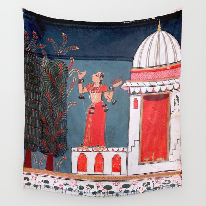 Gauri Ragini Mughal Indian Painting Illustration Wall Tapestry Gallery Image 4