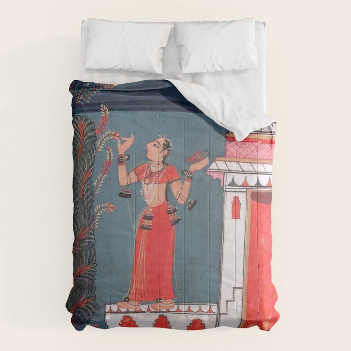 Gauri Ragini Mughal Indian Painting Illustration Comforter Gallery Image 6