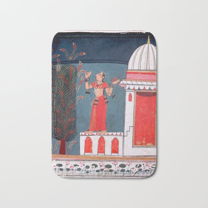 Gauri Ragini Mughal Indian Painting Illustration Bath Mat Gallery Image 1