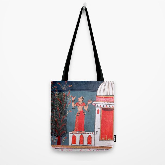 Gauri Ragini Mughal Indian Painting Illustration Tote Bag Gallery Image 2