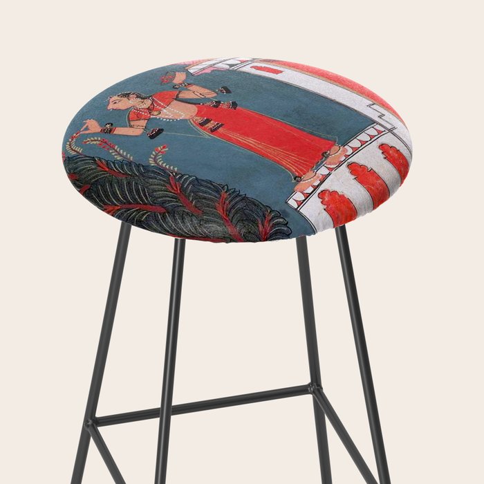 Gauri Ragini Mughal Indian Painting Illustration Stool Gallery Image 2