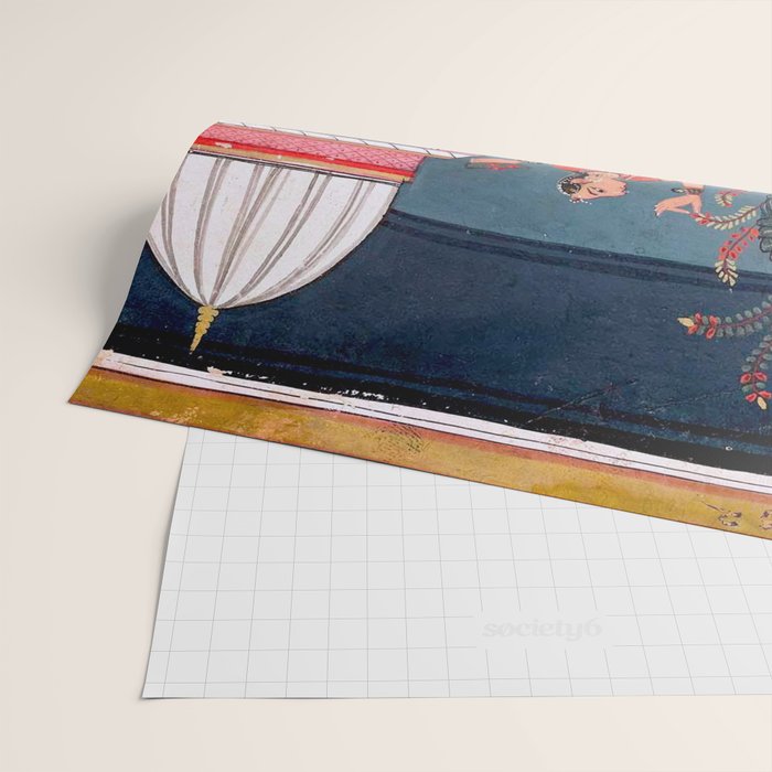 Gauri Ragini Mughal Indian Painting Illustration Wrapping Paper Gallery Image 2