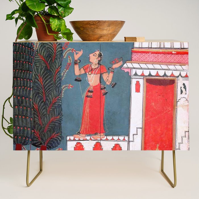Gauri Ragini Mughal Indian Painting Illustration Credenza Gallery Image 1