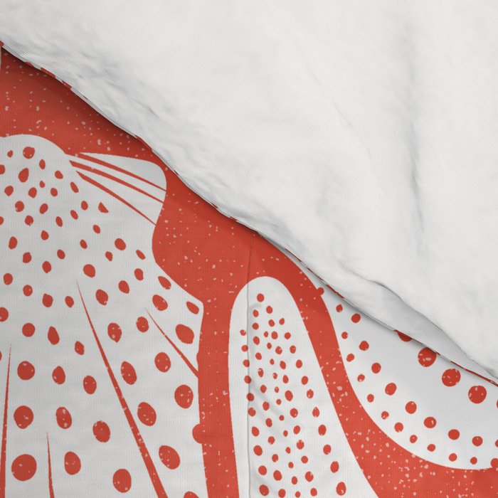Ocean Floor Nautical Shells Red Comforter Gallery Image 4