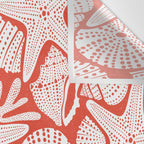 Ocean Floor Nautical Shells Red Wall Tapestry Gallery Image 3