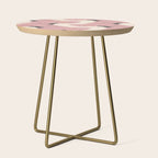 Pink Japanese Cranes Pattern Side Table Gallery Image 1