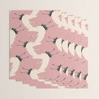 Pink Japanese Cranes Pattern Wrapping Paper Gallery Image 3