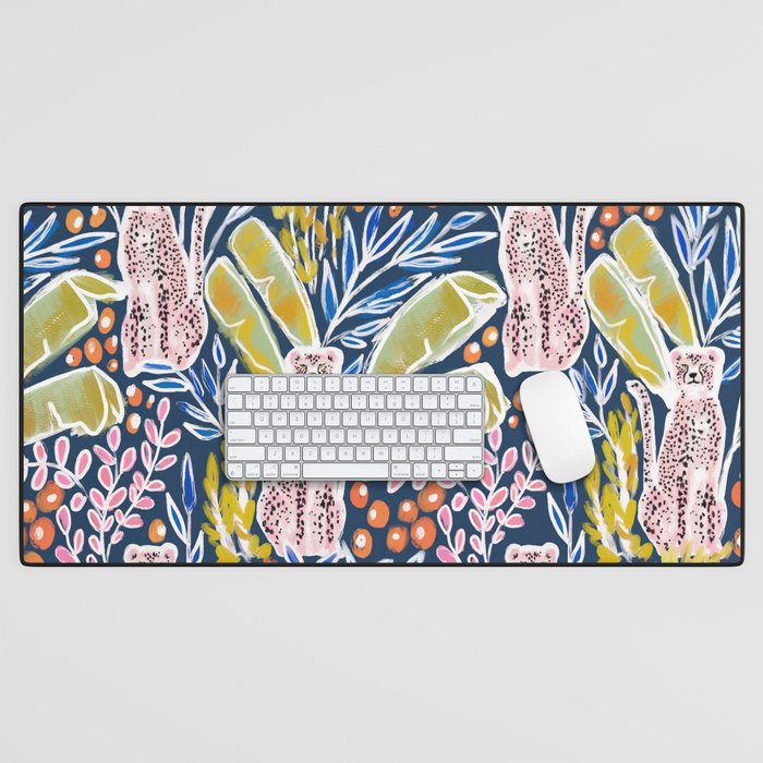 Pink Cheetah Desk Mat Gallery Image 1