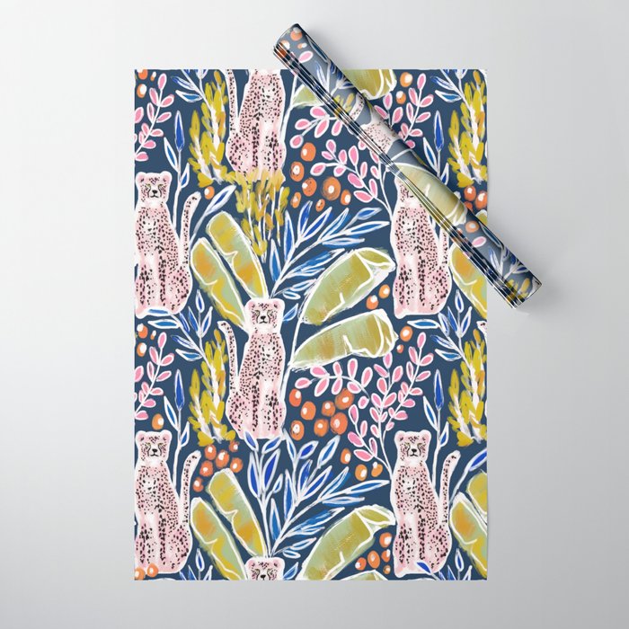 Pink Cheetah Wrapping Paper Gallery Image 1
