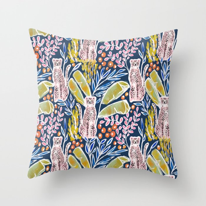Pink Cheetah Throw Pillow Gallery Image 1