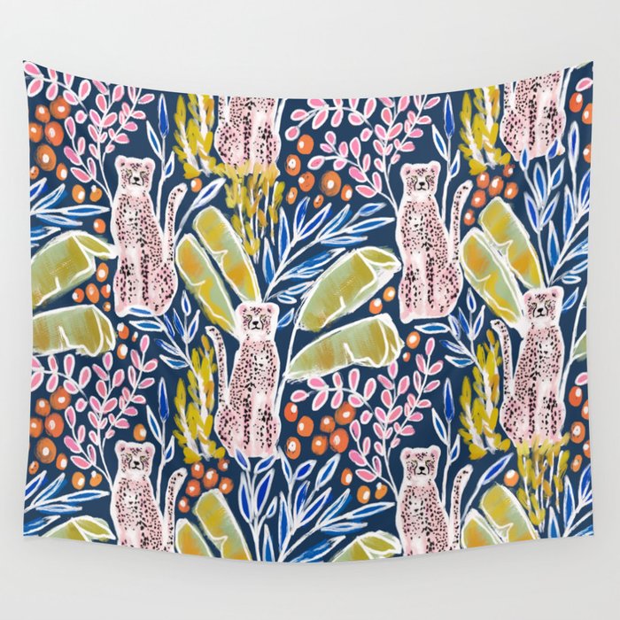 Pink Cheetah Wall Tapestry Gallery Image 4